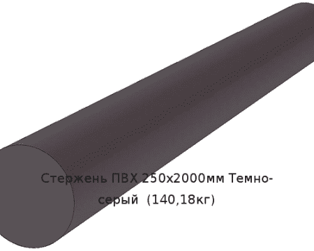 Стержень ПВХ 250х2000мм Темно-серый  (140,18кг)