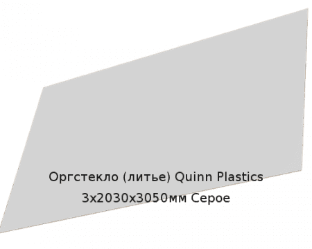 Литьевое оргстекло (акрил) Quinn Plastics 3х2030х3050мм (22,1 кг) Серое Артикул: 10400139
